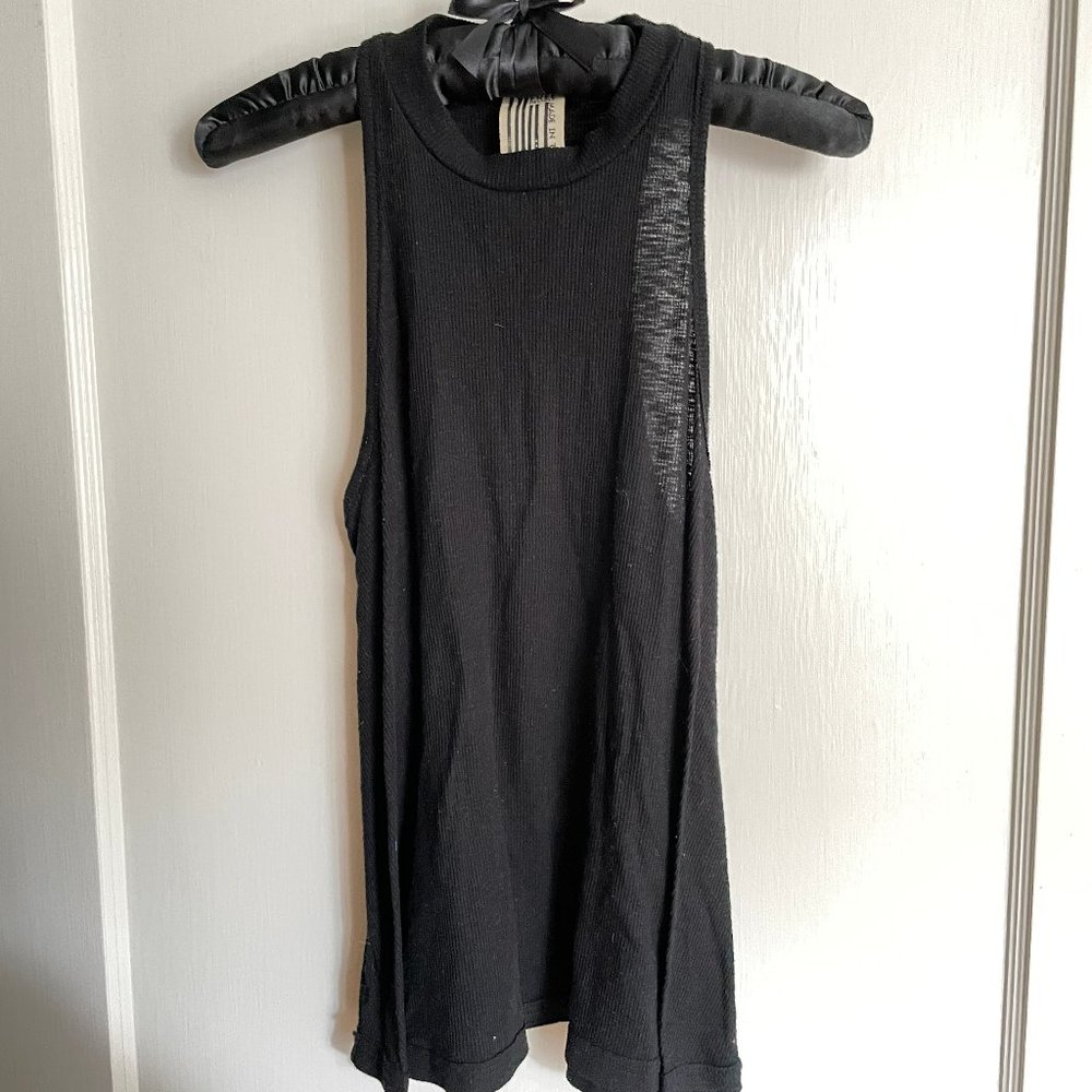WE THE FREE Black Ribbed Tank Top